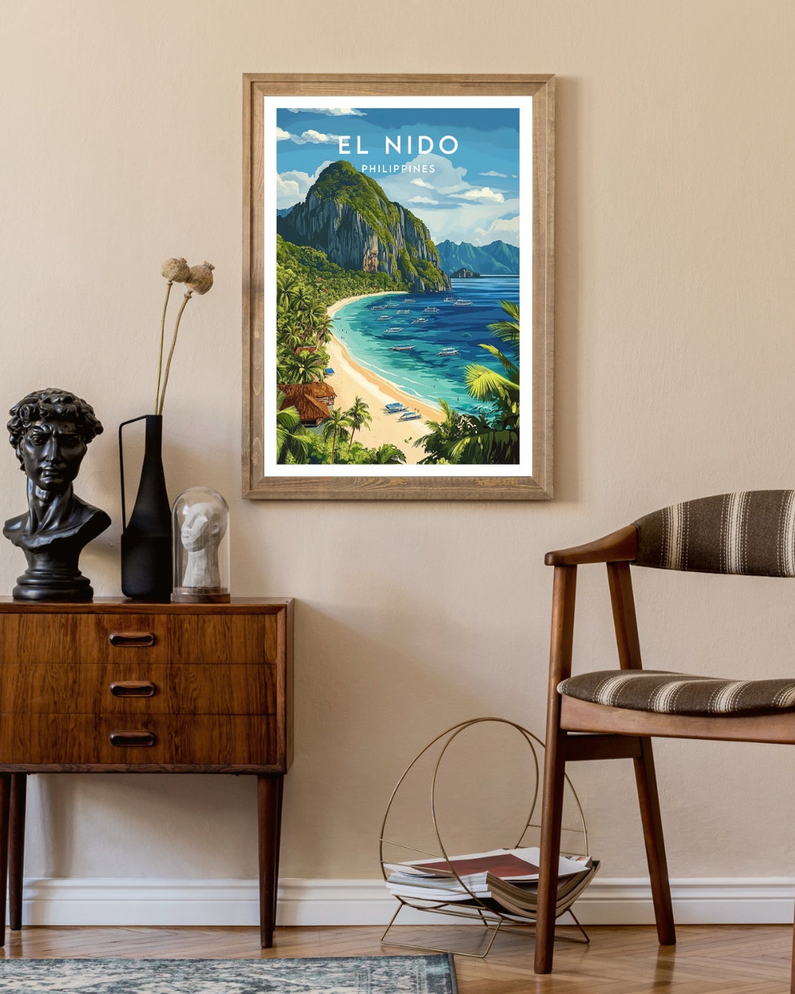 El Nido Philippines Tropical Bay Boats Karst Island Paradise Poster - Image 2