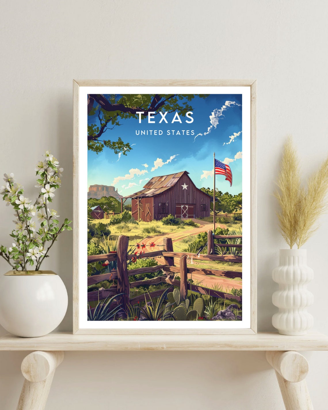 Texas Travel Print United States Texas Poster America Poster Travel Wall Art America Print Poster America Texas Wall Art Usa - Image 4