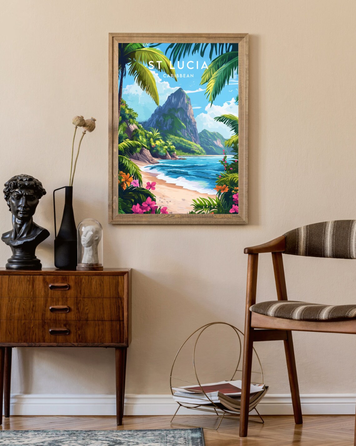 St Lucia Travel Poster, Caribbean Wall Art Print - Image 2