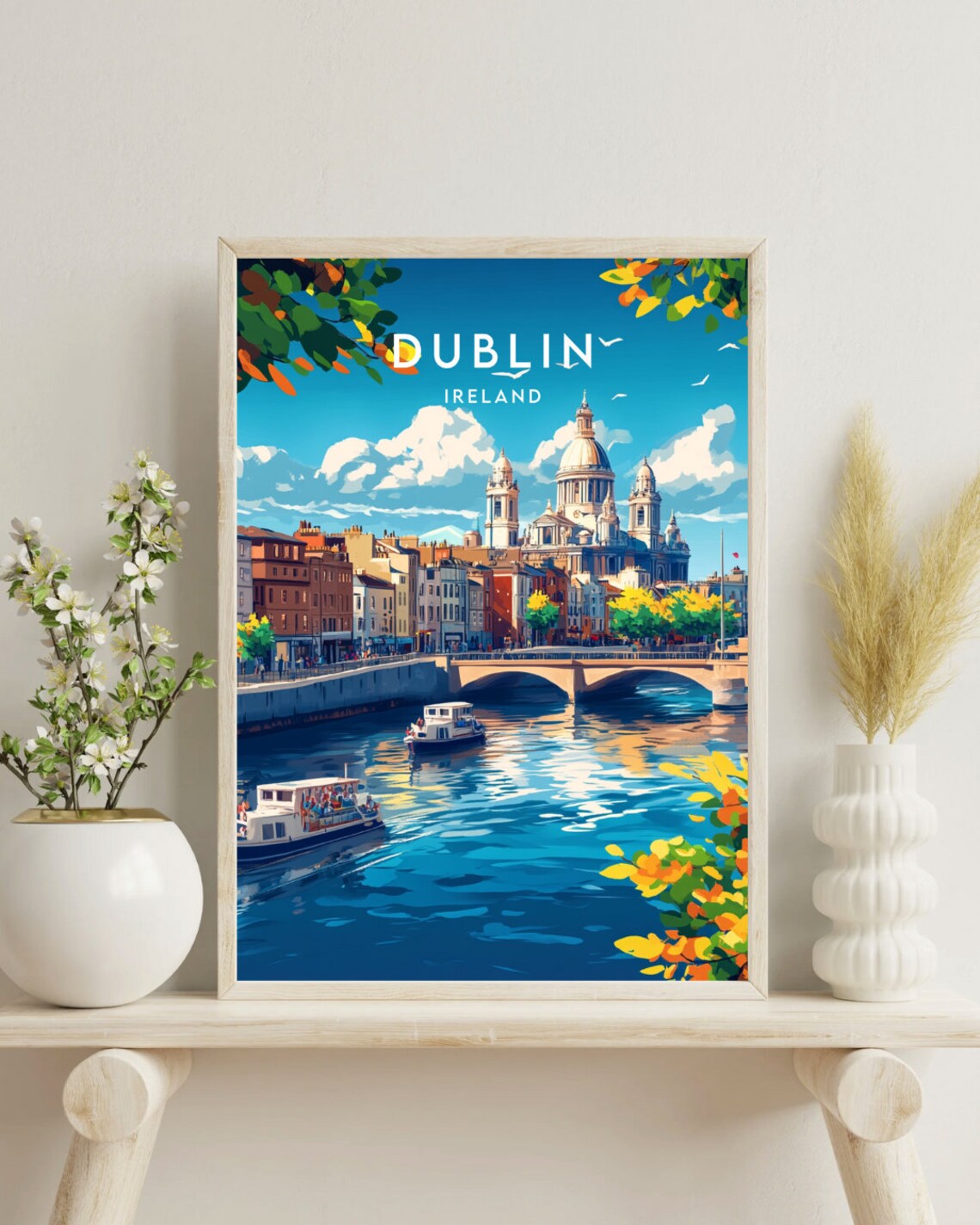Dublin Travel Poster, Ireland Europe Wall Art - Image 4