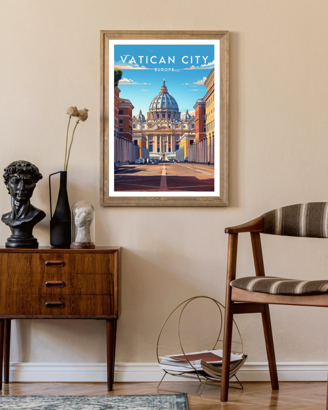 Vatican City Travel Poster, Europe Place Print - Image 2