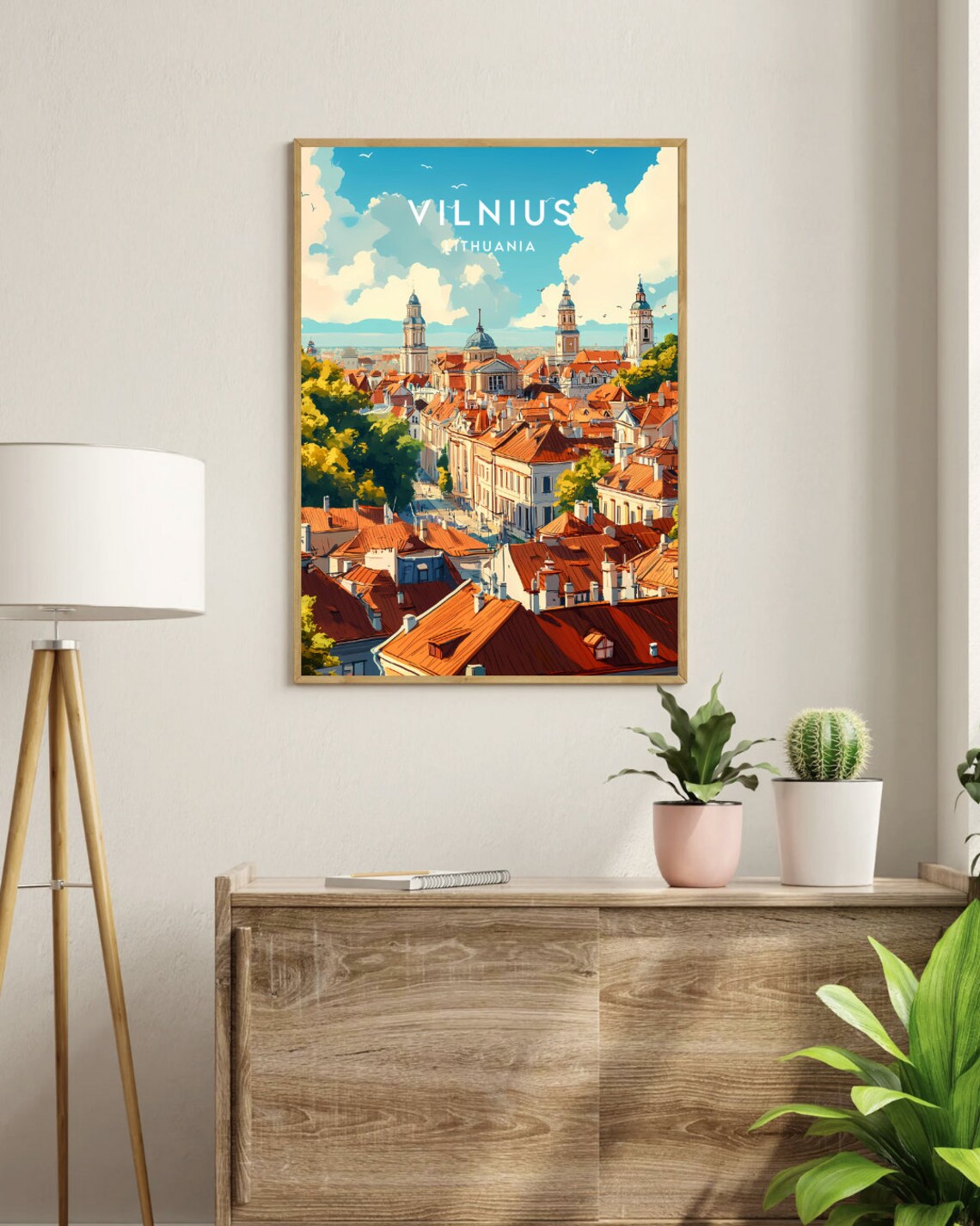 Vilnius Travel Poster, Lithuania Europe Wall Art - Image 3