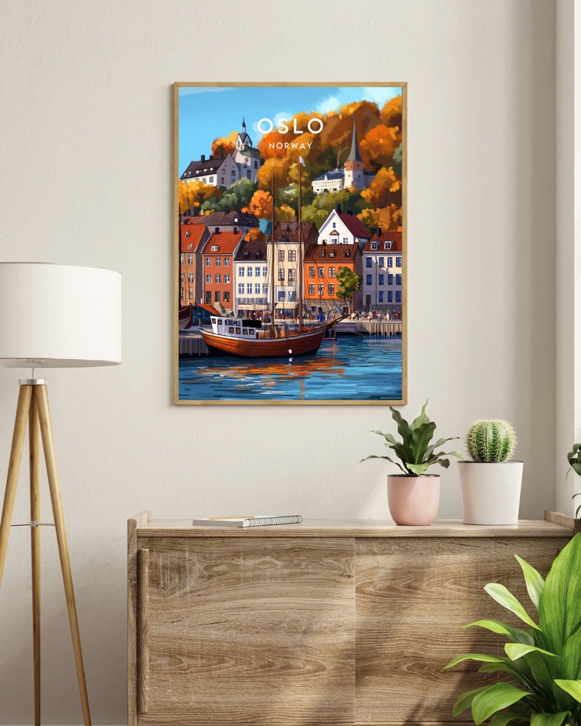 Oslo Travel Print Norway Oslo Poster Norway Poster Travel Wall Art Norway Print Poster Norway Europe Oslo Wall Art Scandinavia - Image 3