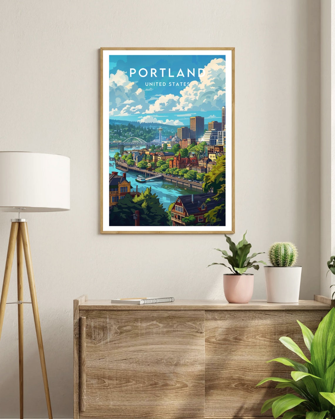 Portland Travel Print United States Portland Poster America Poster Travel Wall Art America Print Portland Usa Oregon Poster - Image 3