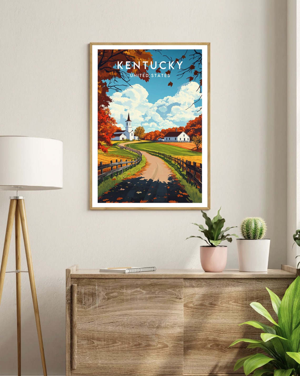 Kentucky Travel Print United States Kentucky Poster America Poster Travel Wall Art America Print America Kentucky Wall Art Usa Art - Image 3