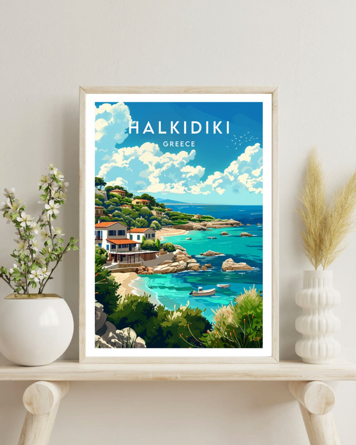 Halkidiki Travel Print Greece Halkidiki Poster Greece Poster Travel Wall Art Greece Print Poster Greece Europe Halkidiki Greek - Image 4