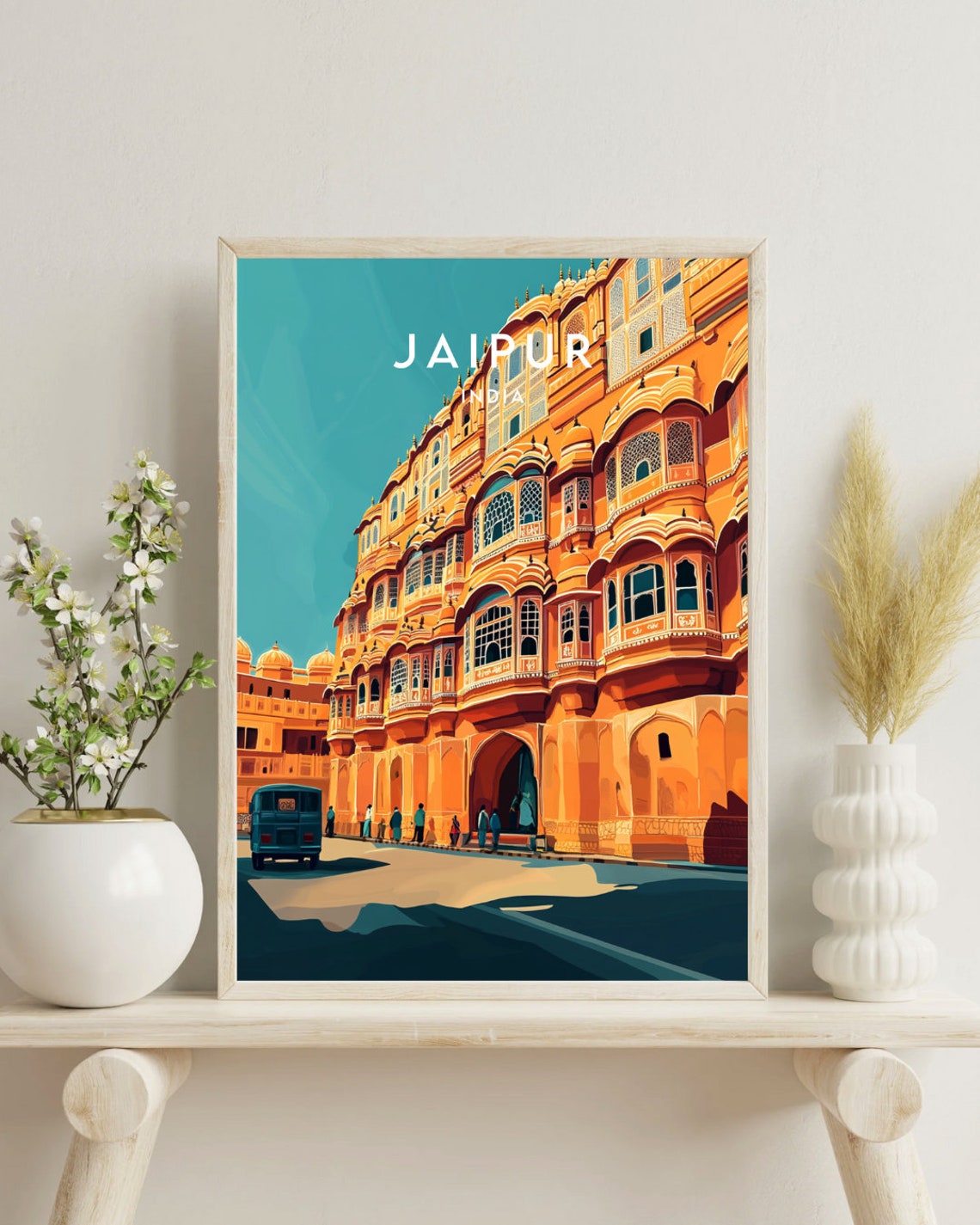Jaipur Travel Print India Jaipur Poster India Poster Travel Wall Art India Print Hawa Mahal Hawa Mahal Poster Rajasthan Poster - Image 4