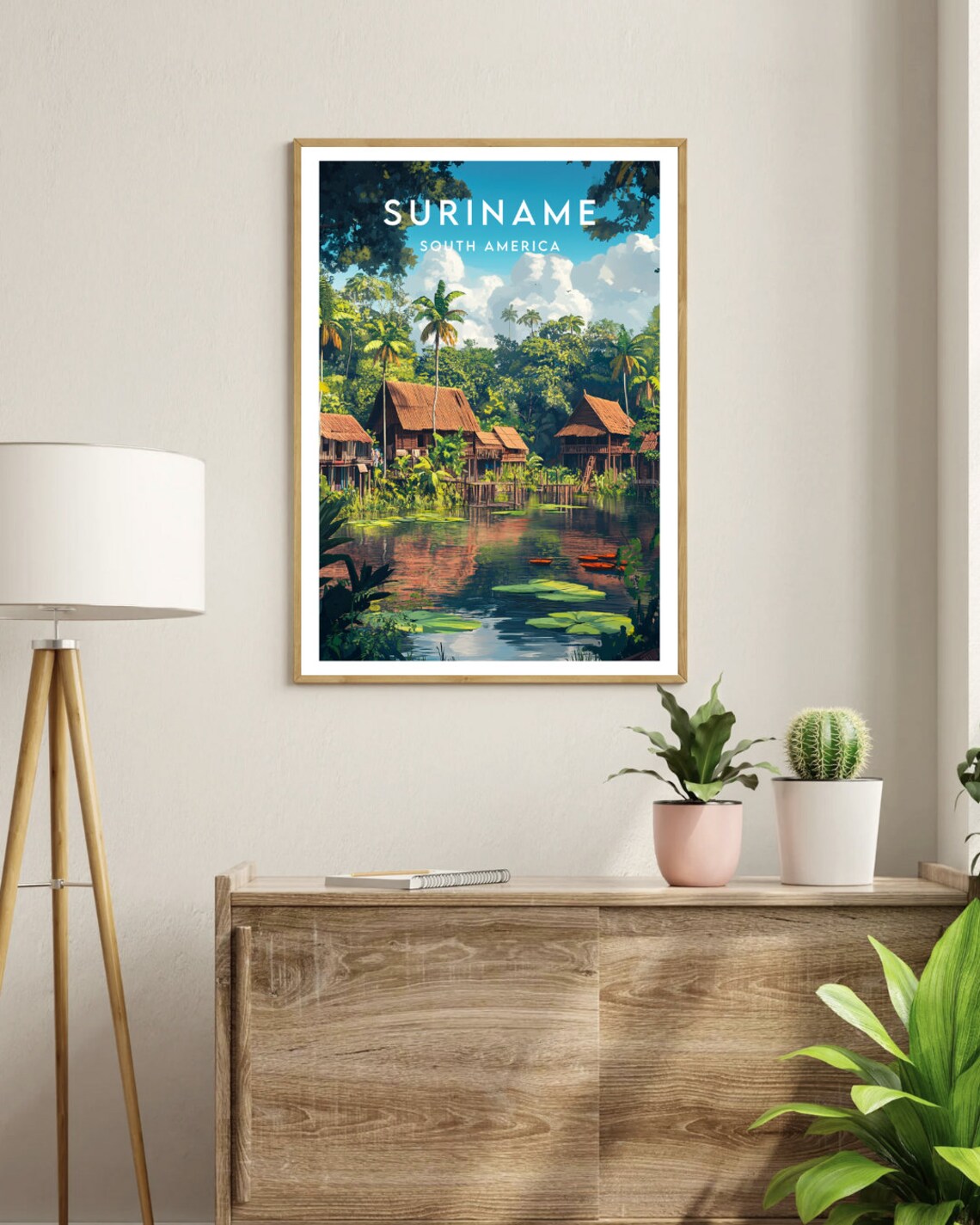 Suriname Travel Poster, Paramaribo South America - Image 3