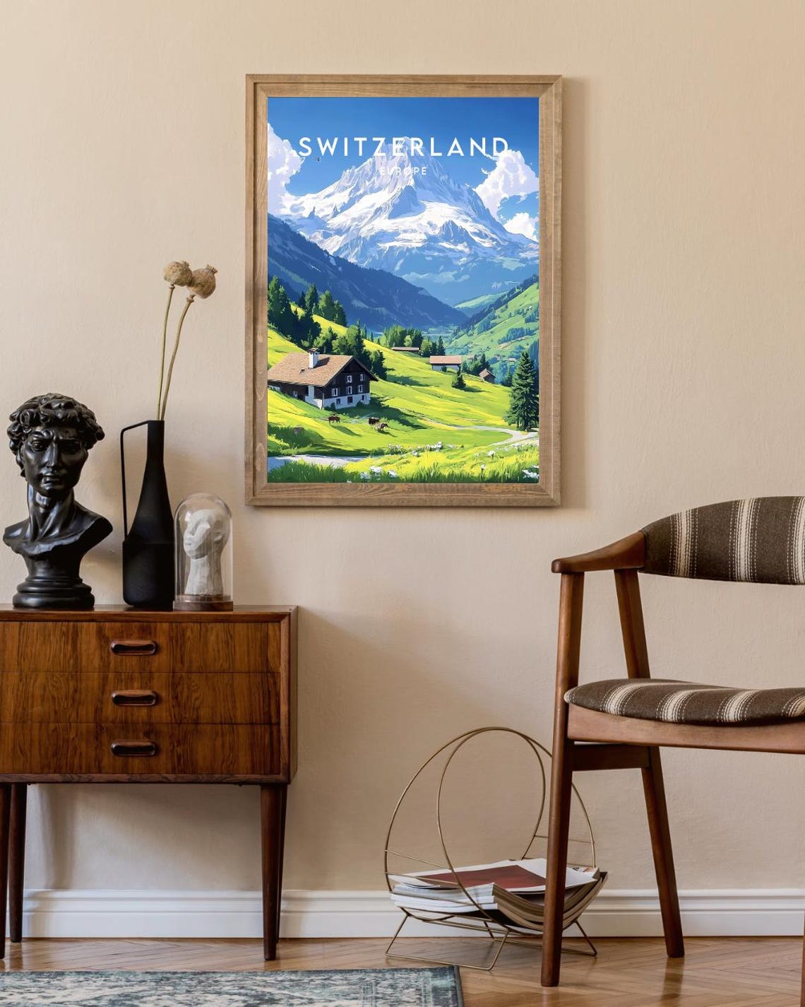 Switzerland Travel Print Europe Europe Poster Switzerland Poster Travel Wall Art Switzerland Print Switzerland Europe Geneva Poster - Image 2