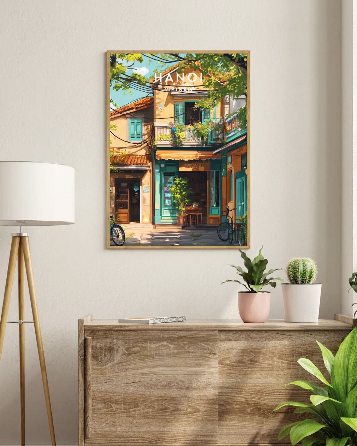 Hanoi Travel Print Vietnam Hanoi Poster Vietnam Poster Travel Wall Art Vietnam Print Hanoi Wall Art Wall Decor Asia Travel Print - Image 3