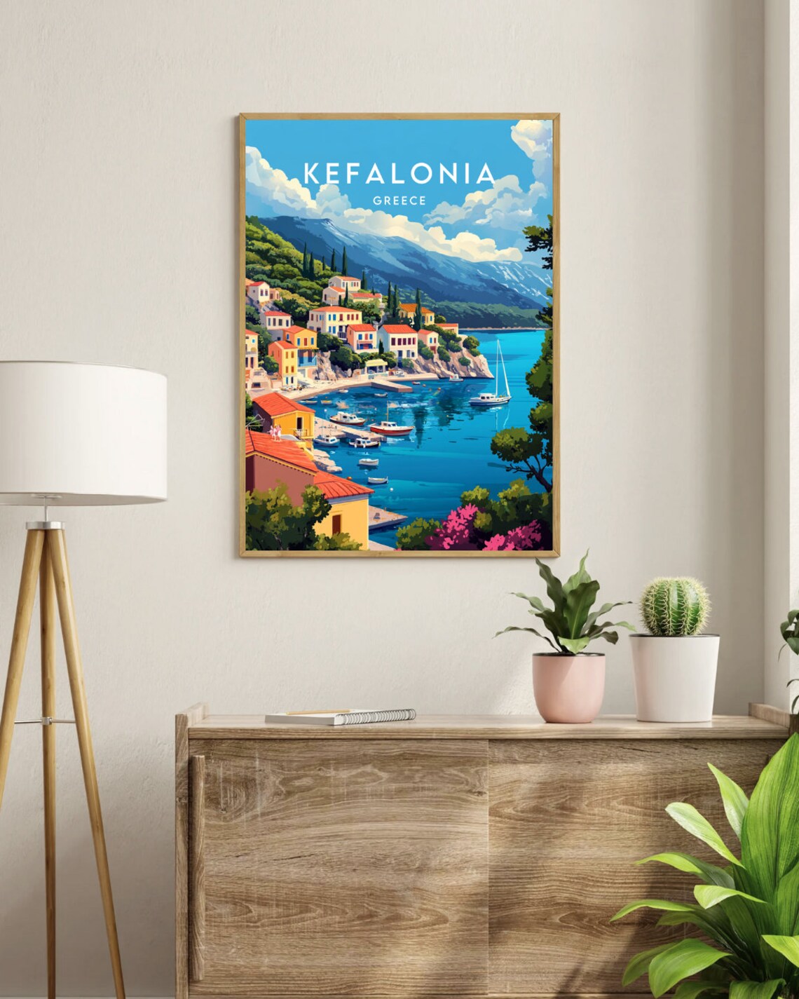 Kefalonia Travel Poster, Greece Europe - Image 3