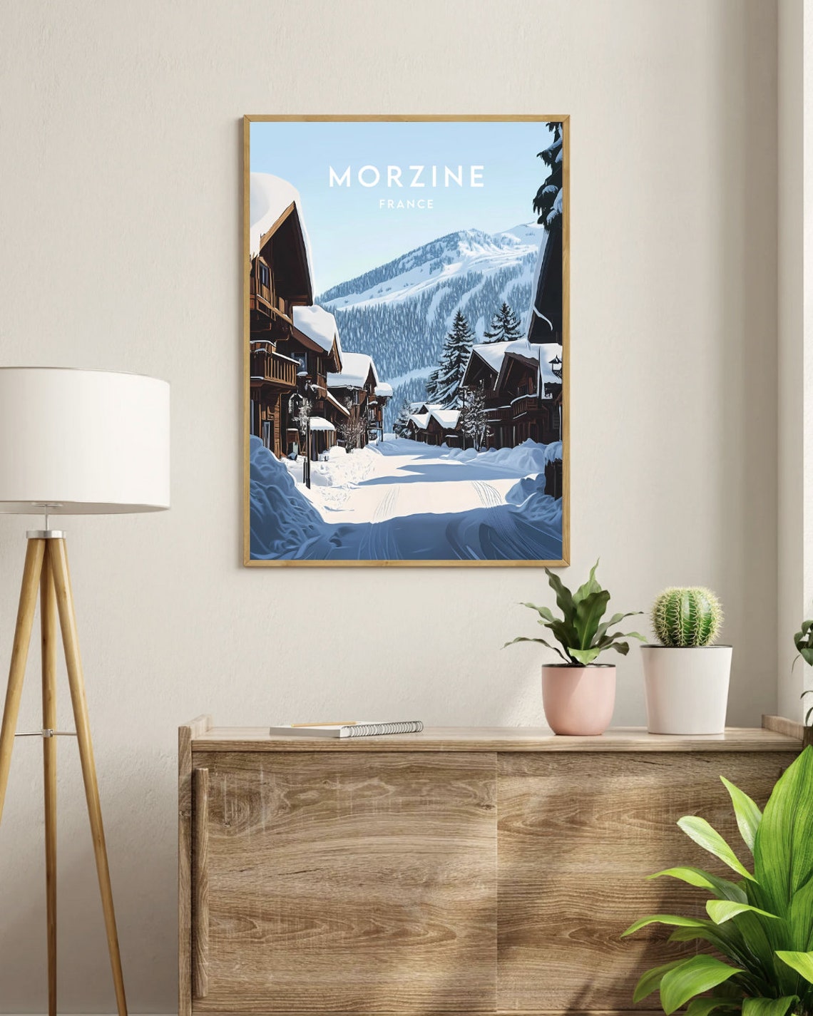 Morzine Travel Print France Morzine Poster France Poster Travel Wall Art France Print France Europe Morzine Wall Art Skiing Print - Image 3