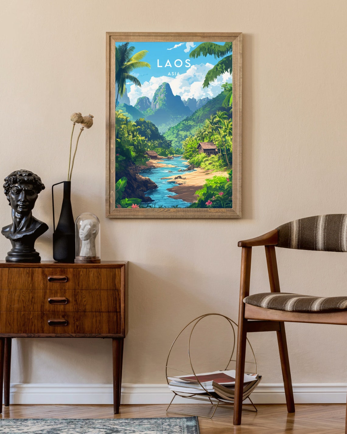 Laos Travel Print Laos Poster Travel Wall Art Laos Print Travel Poster Travel Poster Se Asia Laos Home Wall Art Vang Vieng Print - Image 2