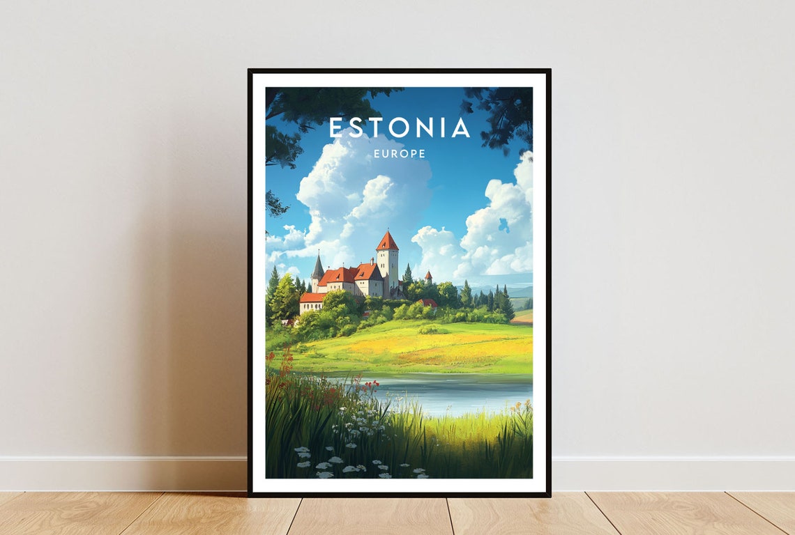 Estonia Travel Print Europe Europe Poster Estonia Poster Travel Wall Art Estonia Print Estonia Europe Tallinn Wall Art Tallinn Art