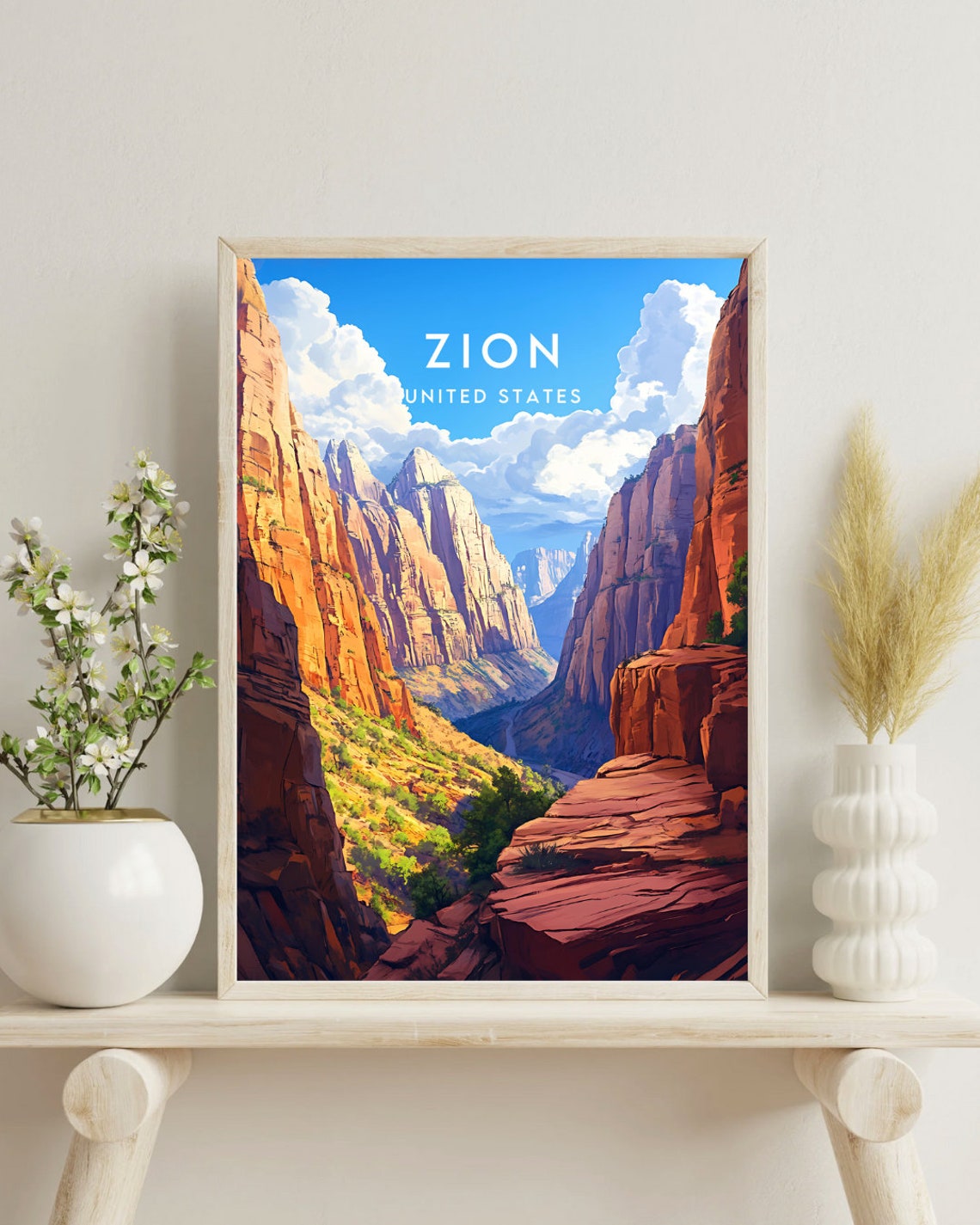 Zion Travel Print United States Zion Poster America Poster Travel Wall Art America Print Zion Usa Utah Poster United States Print - Image 4
