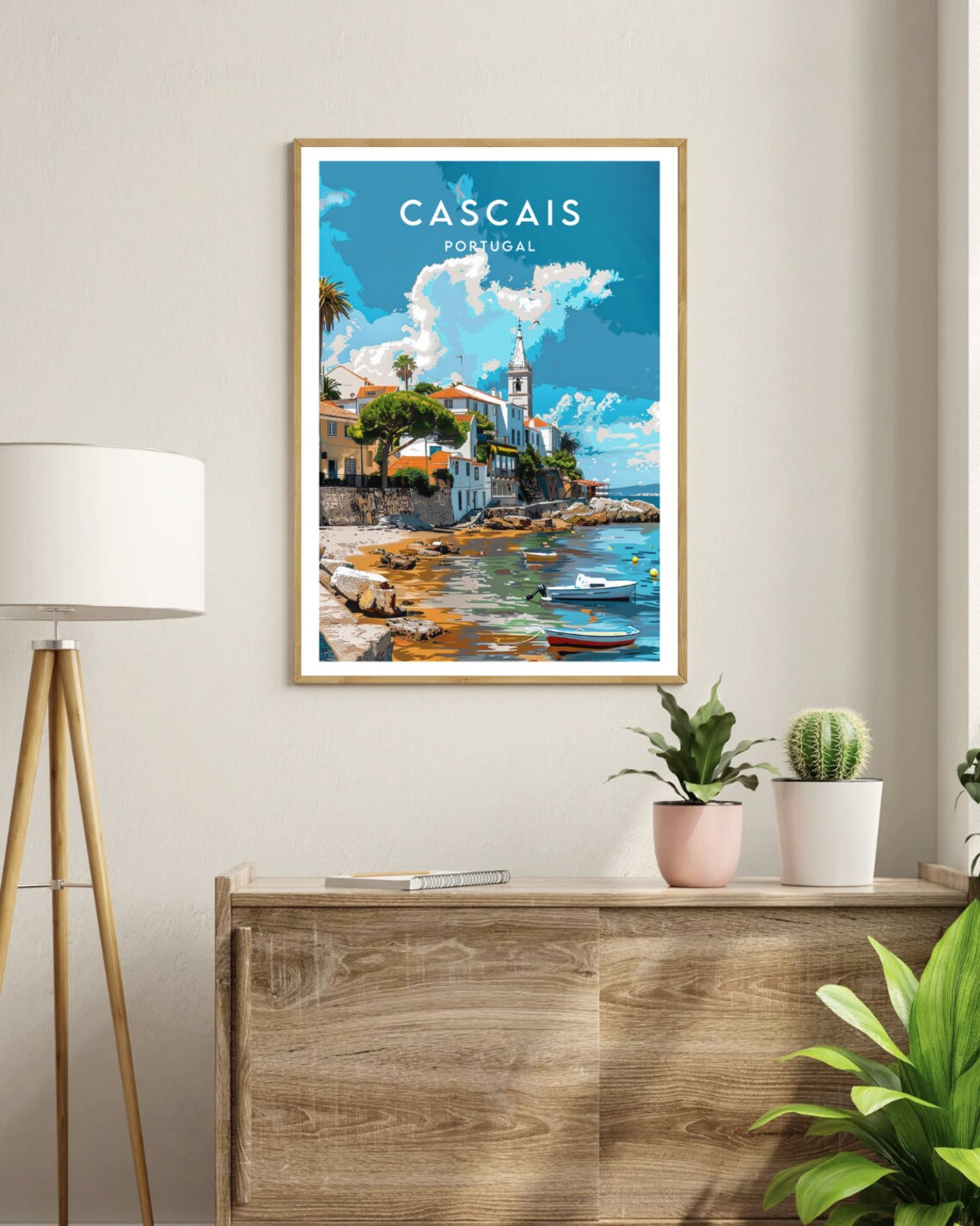 Cascais Travel Poster, Portugal Europe Wall Art - Image 3