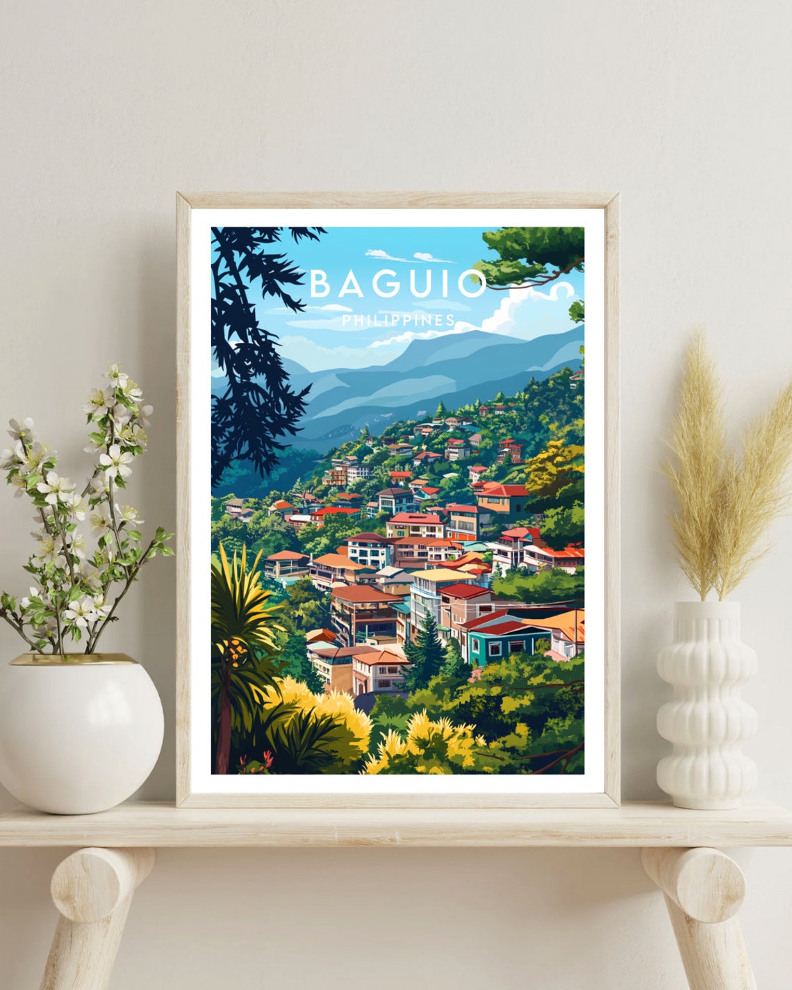 Baguio Philippines Hillside Town Mountain View Pine Forest Poster - Image 4