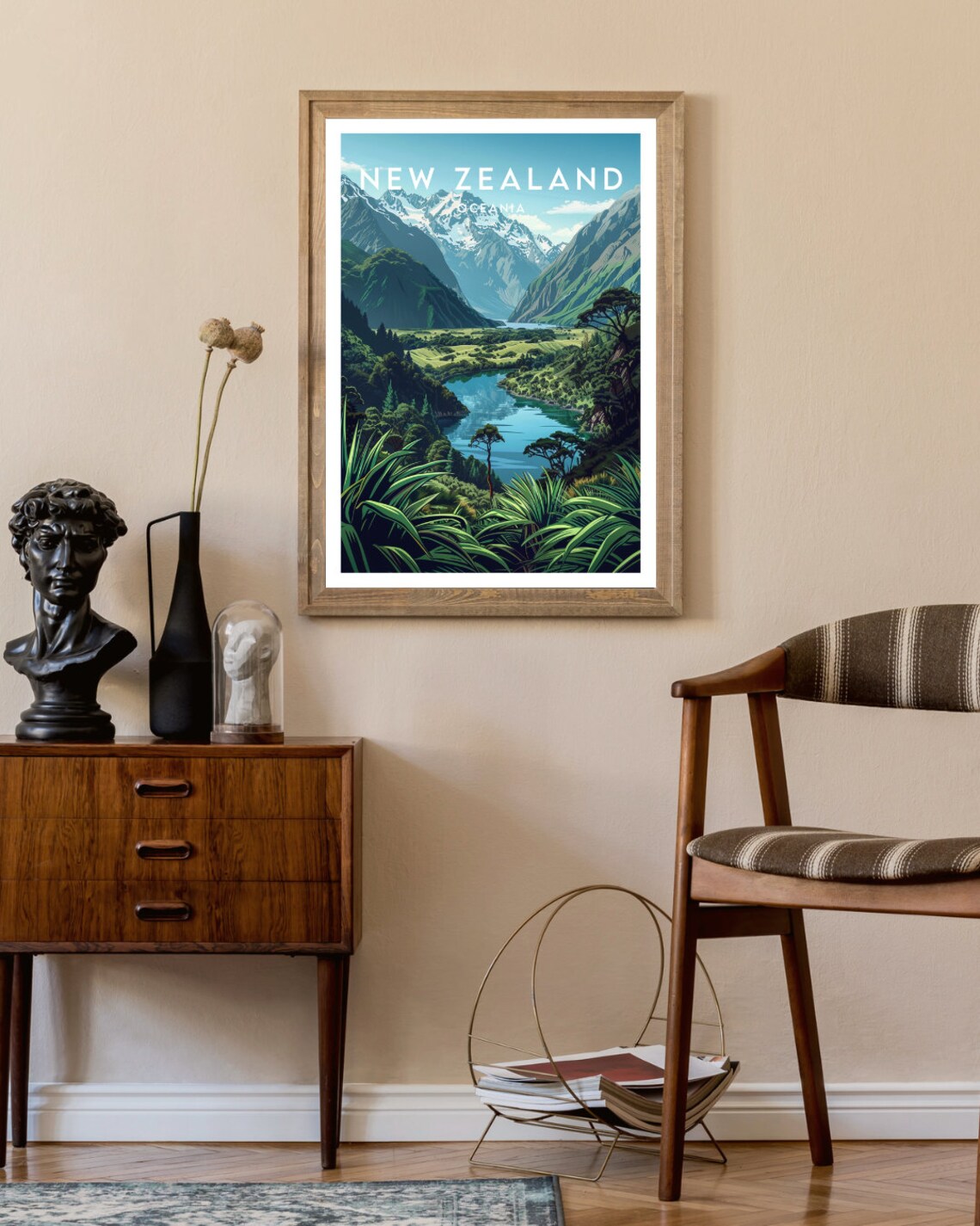 New Zealand Travel Poster, Oceania Travel Wall Art - Image 2