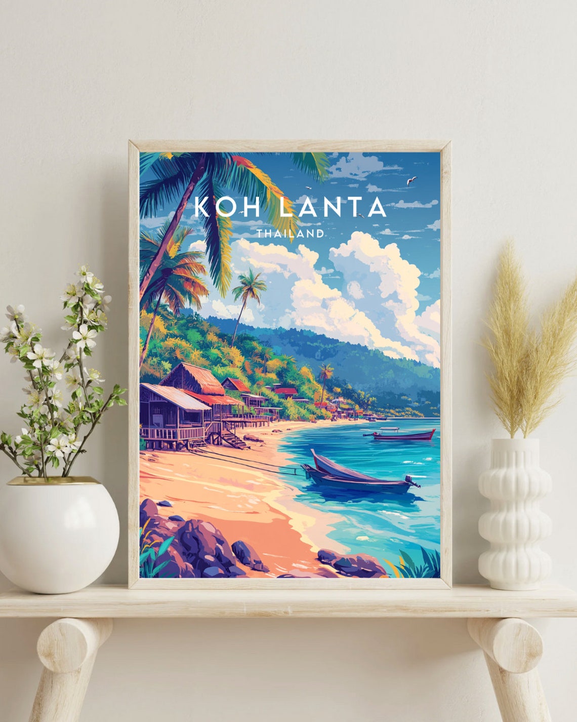 Koh Lanta Travel Print Thailand Koh Lanta Poster Thailand Poster Travel Wall Art Thailand Print Koh Lanta Ko Lanta Art Thai Poster - Image 4