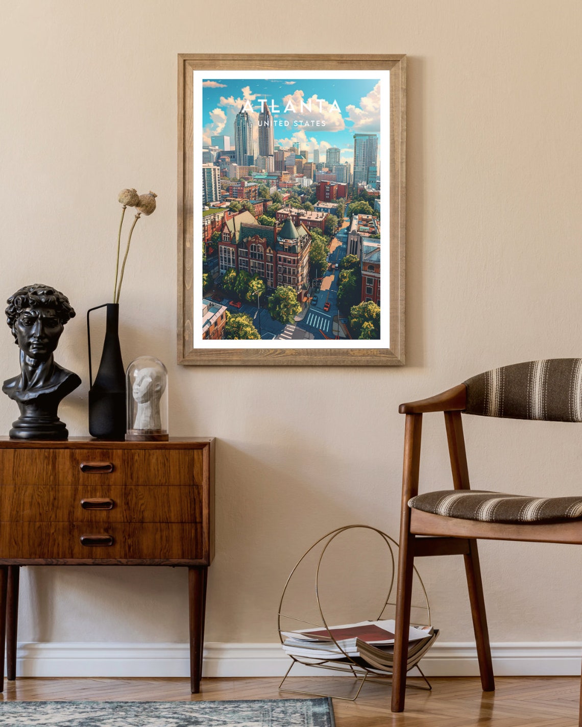 Atlanta Travel Print United States Atlanta Poster America Poster Travel Wall Art America Print Poster America Atlanta Usa Georgia - Image 2