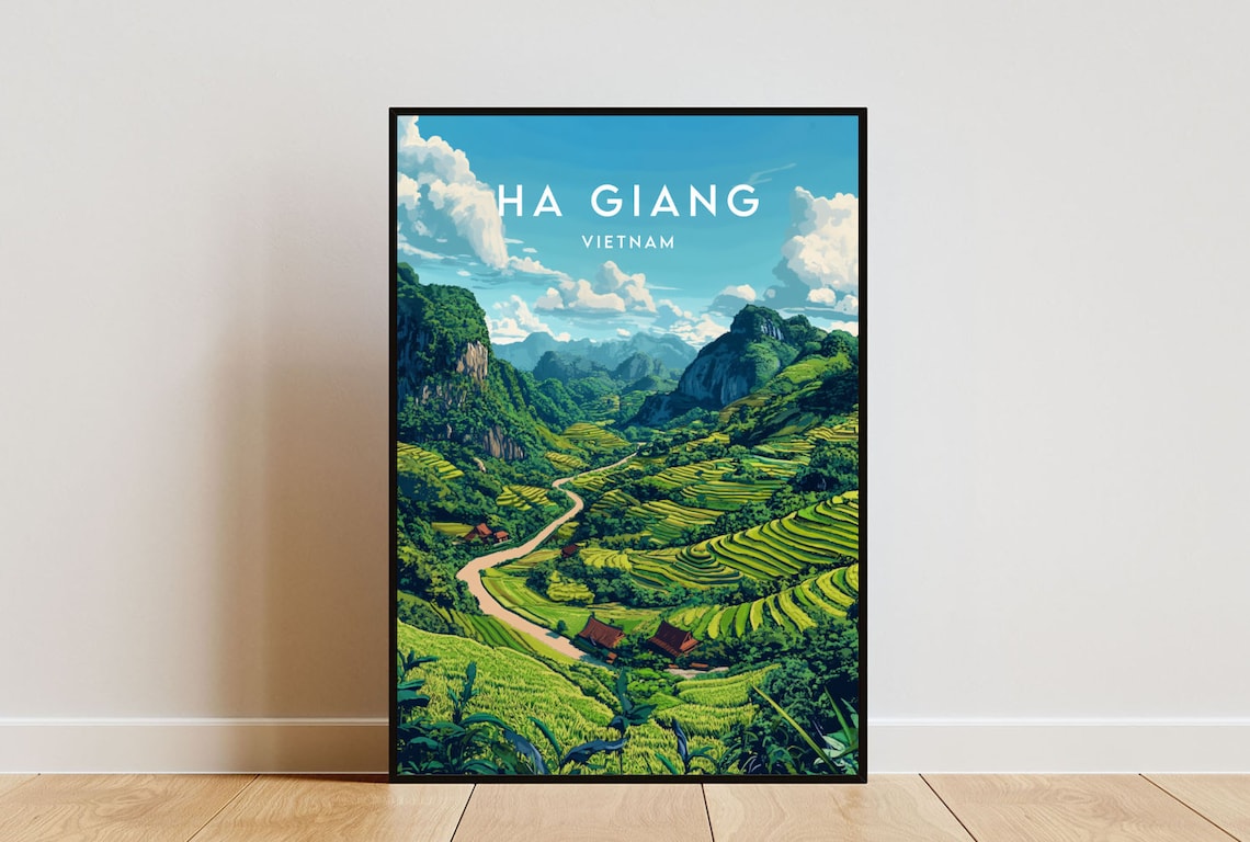 Ha Giang Travel Wall Art Print Vietnam Poster
