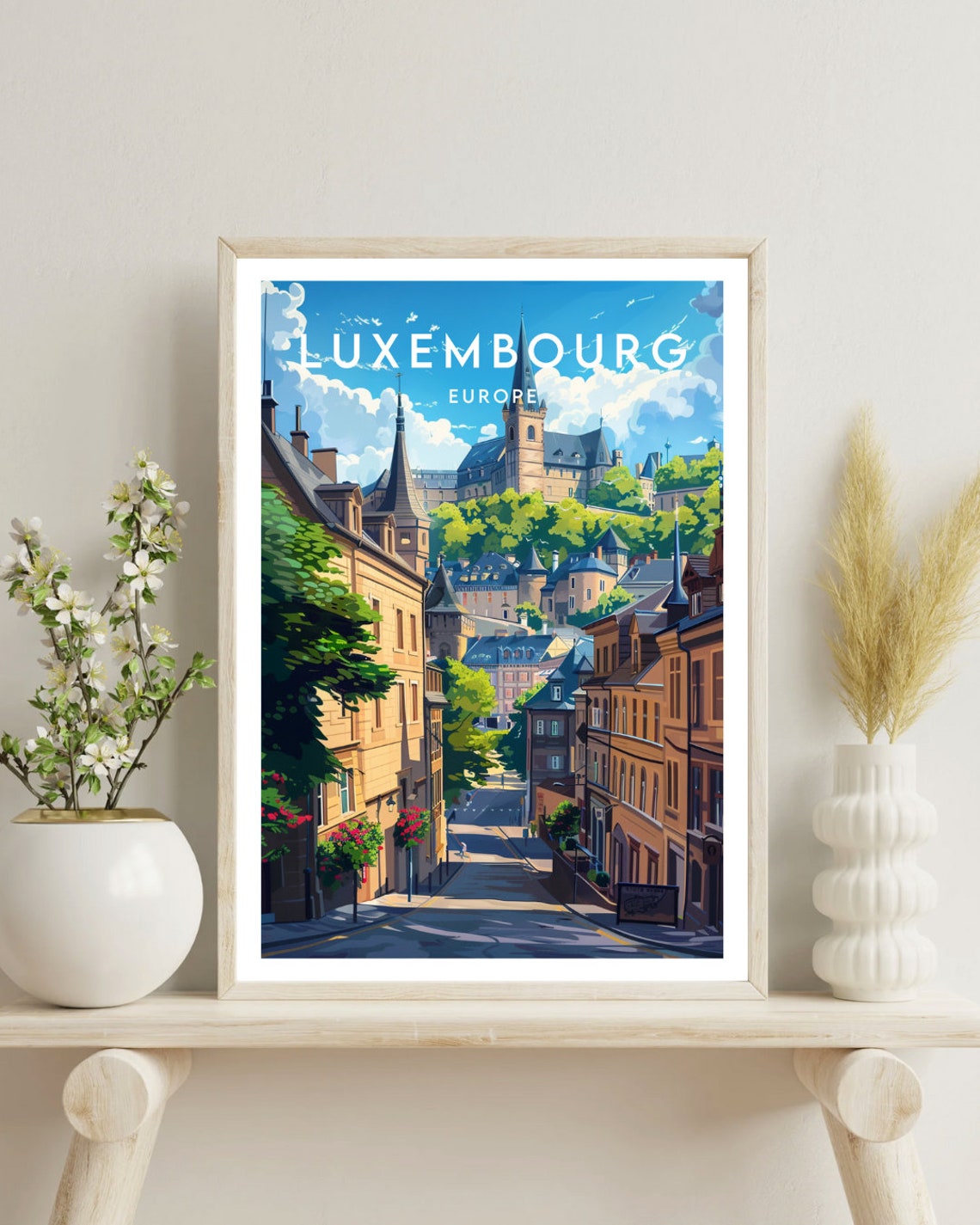 Luxembourg Travel Print Europe Europe Poster Luxembourg Poster Travel Wall Art Luxembourg Print Luxembourg Europe Luxembourg City - Image 4