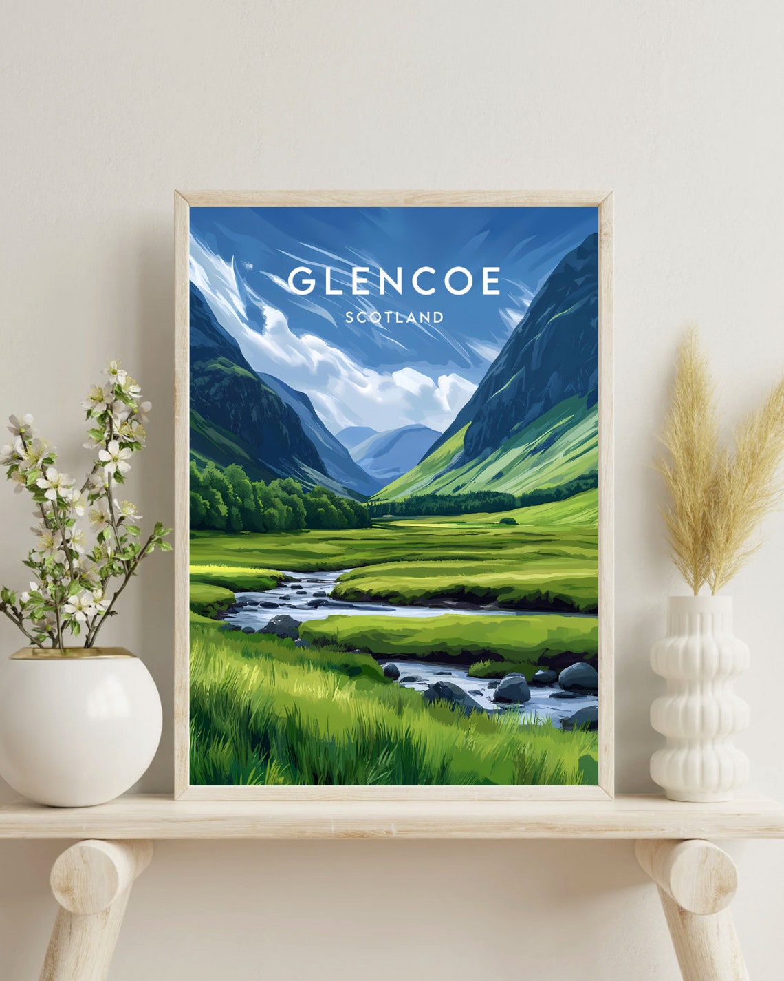 Glencoe Travel Print Scotland Glencoe Poster Scotland Poster Travel Wall Art Scotland Print Poster Scotland Wall Art Glencoe Print - Image 4