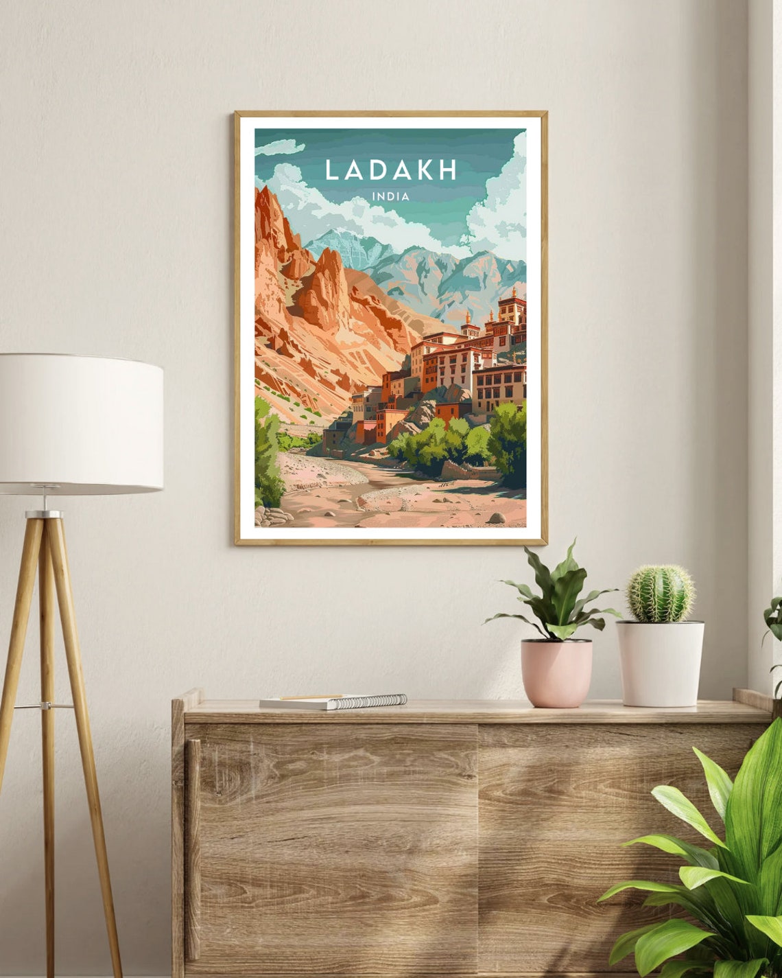 Ladakh Travel Print India Ladakh Poster India Poster Travel Wall Art India Print Ladakh Wall Art India Wall Decor Leh Ladakh Print - Image 3