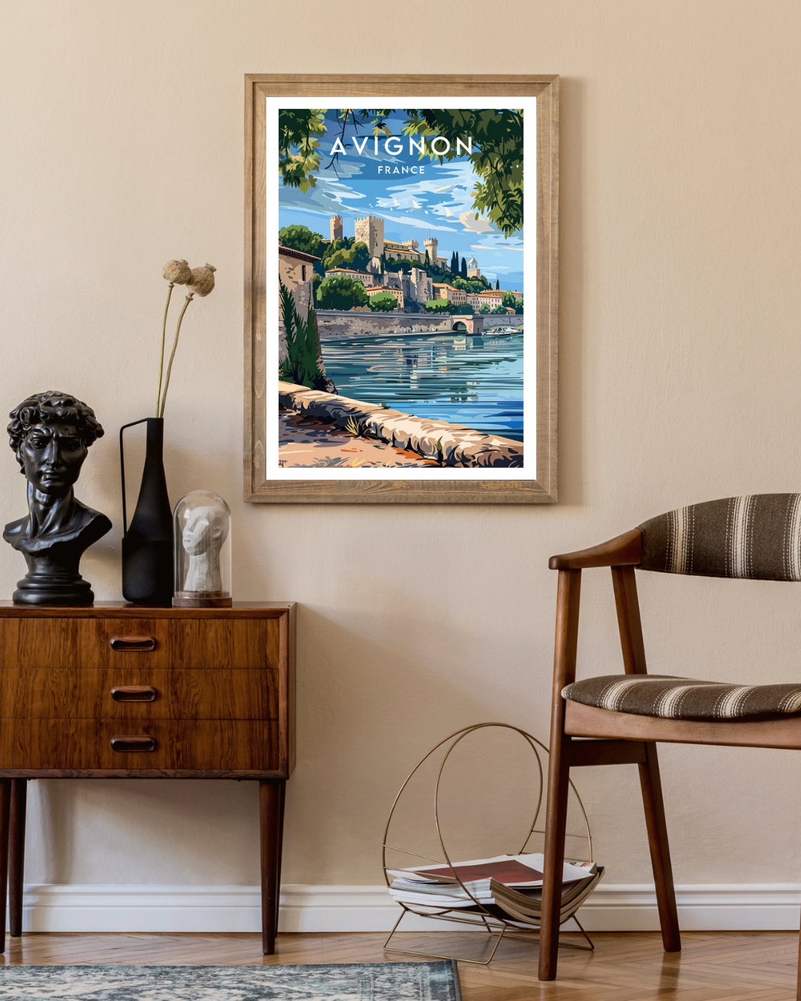 Avignon Travel Print France Avignon Poster France Poster Travel Wall Art France Print Poster France Europe Avignon Wall Art - Image 2