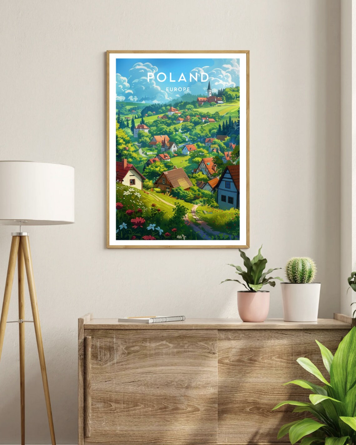 Poland Travel Poster, Warsaw and Krakow - Image 3