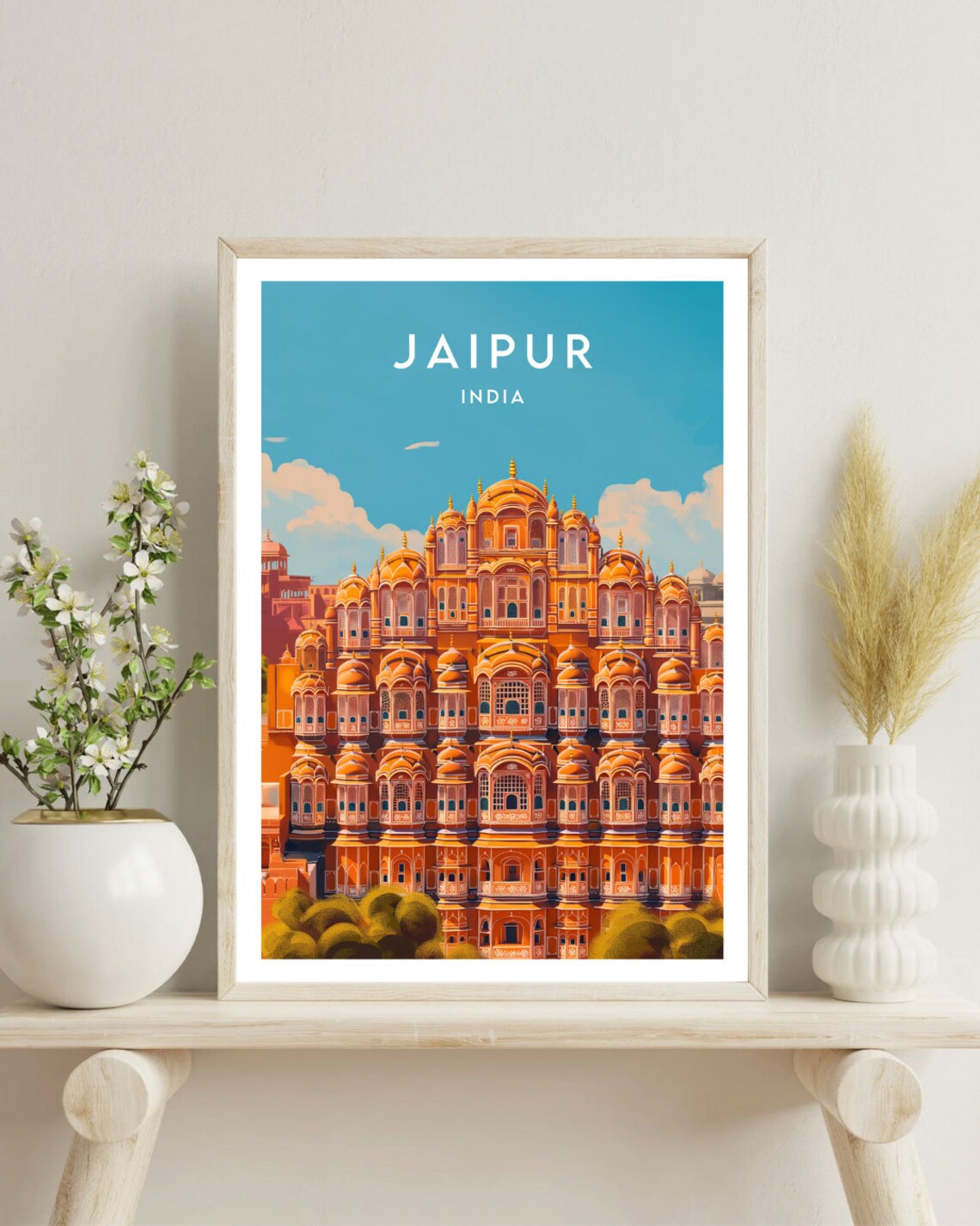 Jaipur Travel Poster, Hawa Mahal Rajasthan India - Image 4