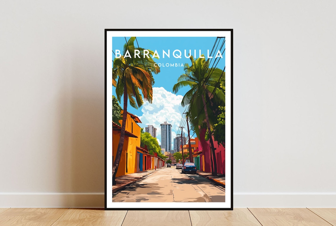 Barranquilla Travel Poster, Colombia South America