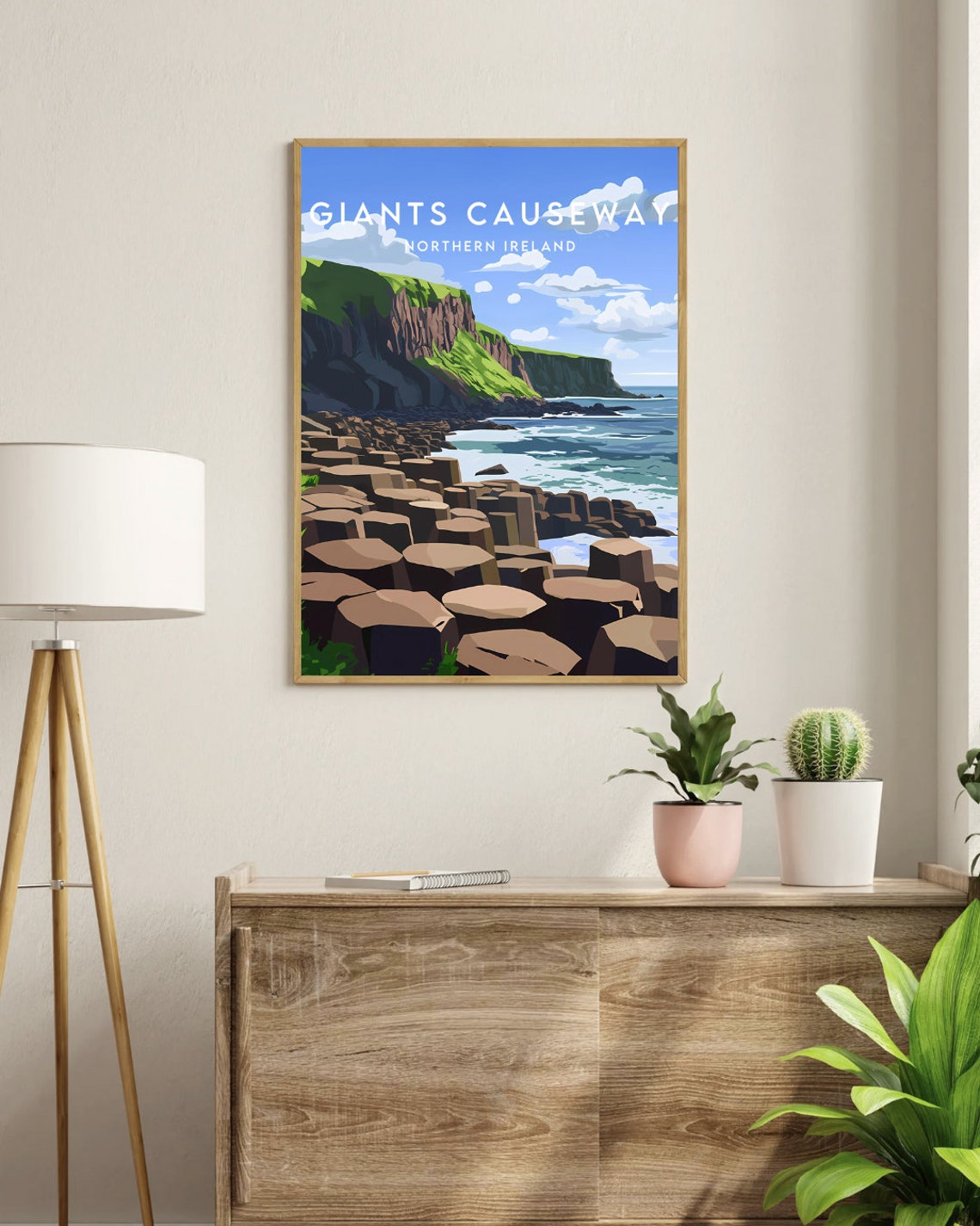 Giants Causeway Travel Print Northern Ireland Giants Causeway Poster Northern Ireland Poster Ireland Print Ireland Giants Causeway - Image 3