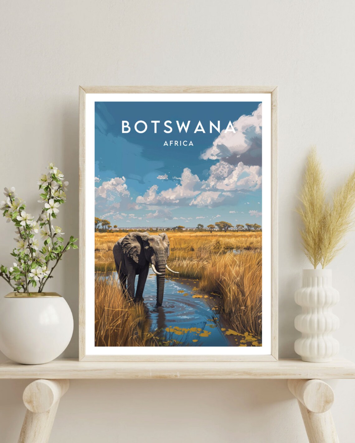 Botswana Travel Poster, Africa Wall Art Print - Image 4