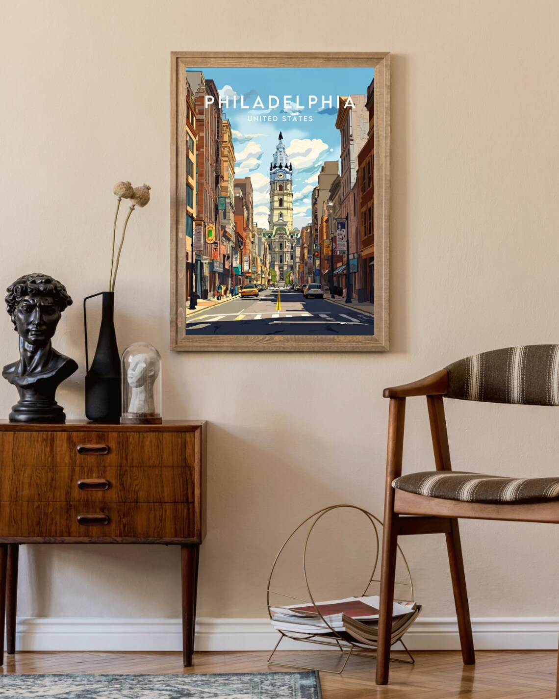 Philadelphia Pennsylvania City Hall Tower Street Scene Poster - Image 2