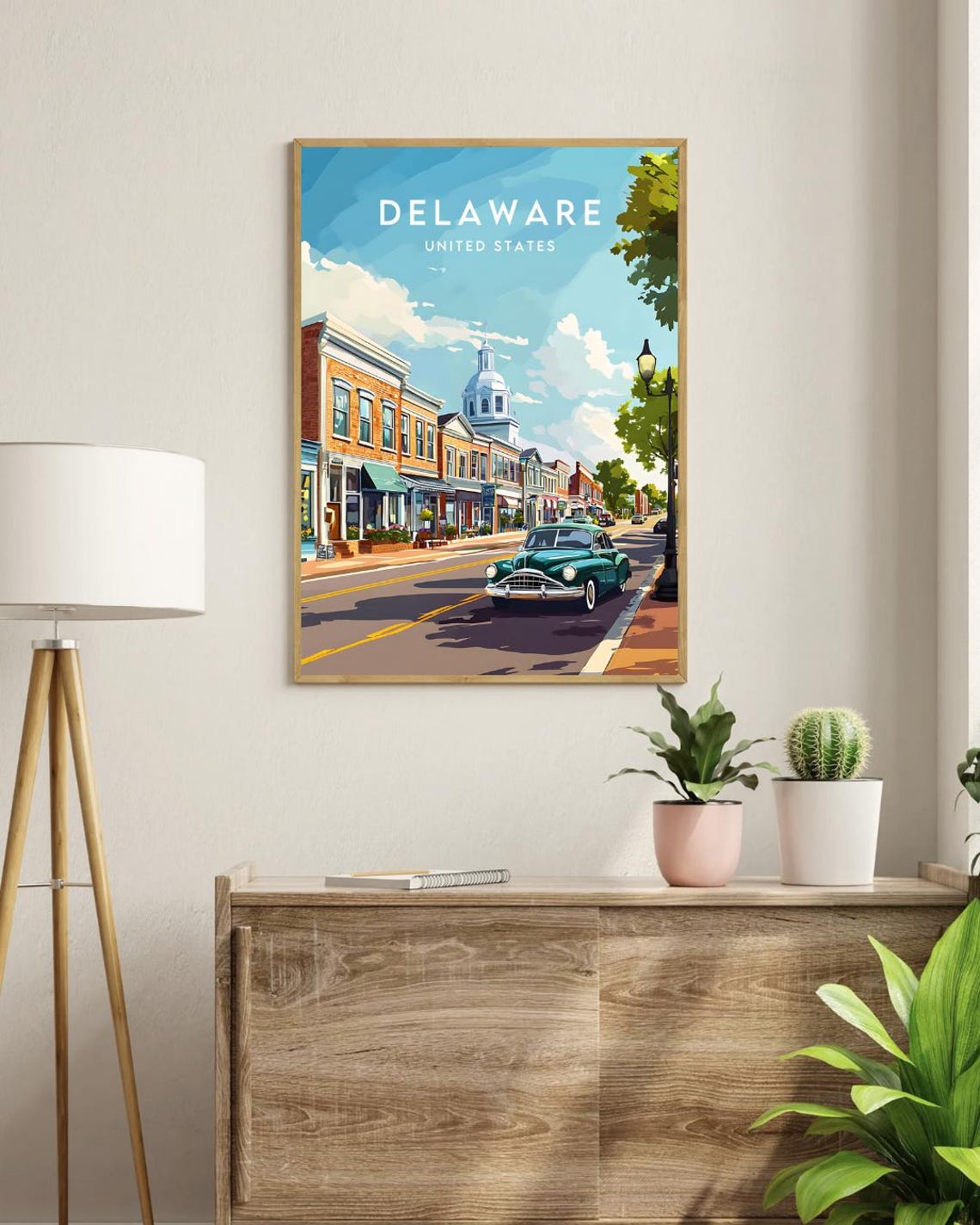Delaware Travel Print United States Delaware Poster America Poster Travel Wall Art America Print America Delaware Wall Art Usa Art - Image 3