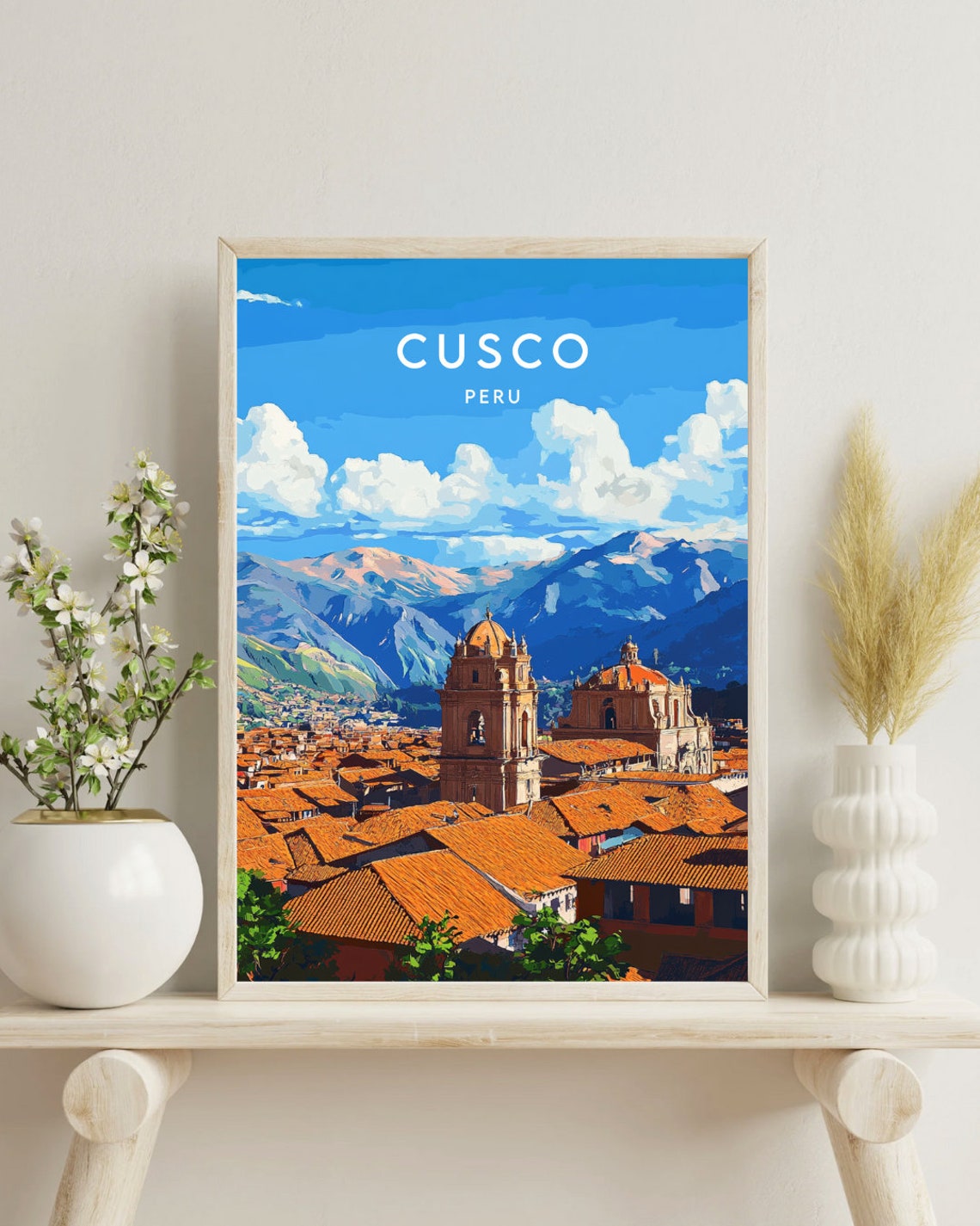 Cusco Travel Print Peru Cusco Poster Peru Poster Travel Wall Art Peru Print Cusco South America Peruvian Cusco Wall Art Travel - Image 4