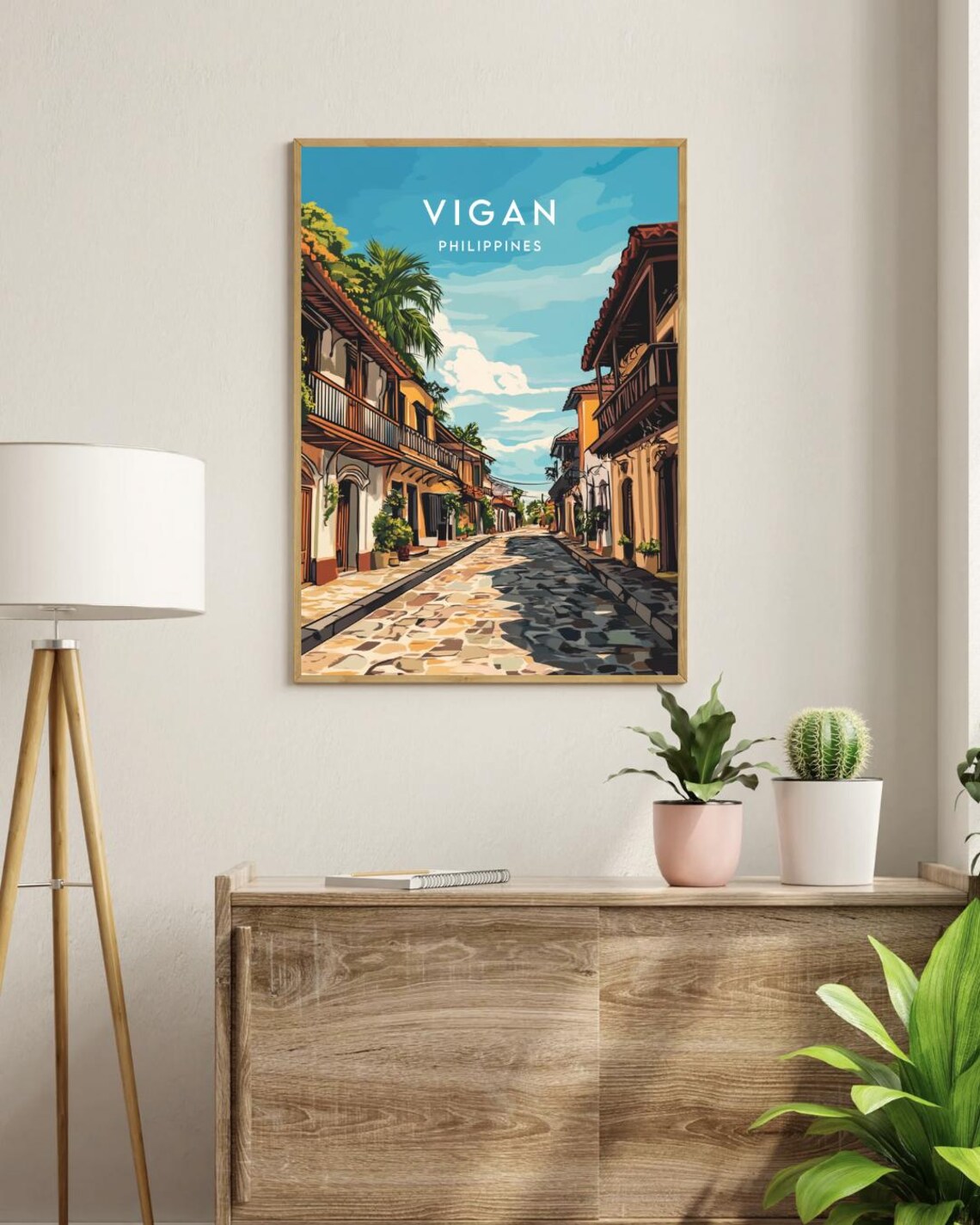 Vigan Philippines Colonial Cobblestone Street Heritage Travel Poster - Image 3