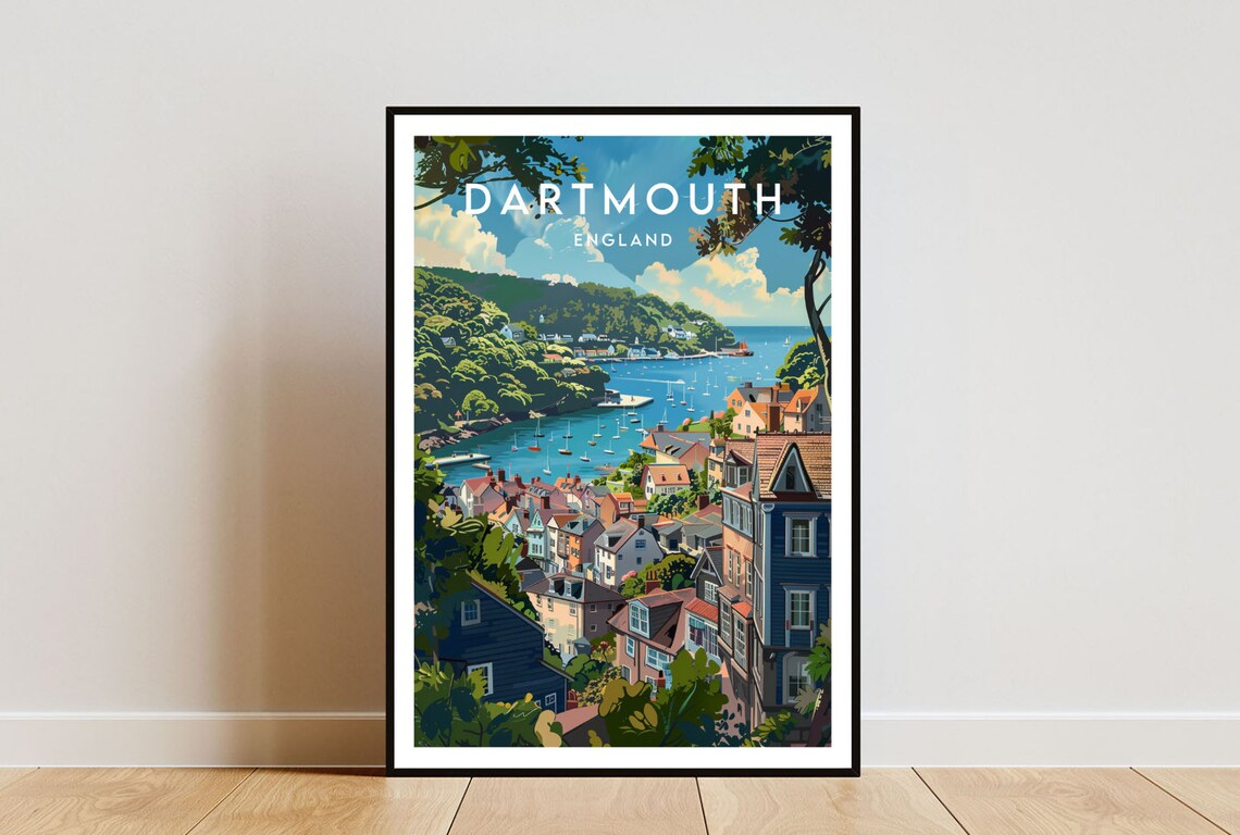 Dartmouth England Travel Poster