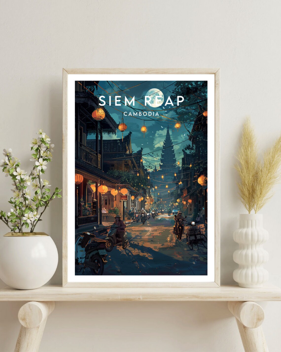 Siem Reap Travel Poster, Cambodia Southeast Asia - Image 4