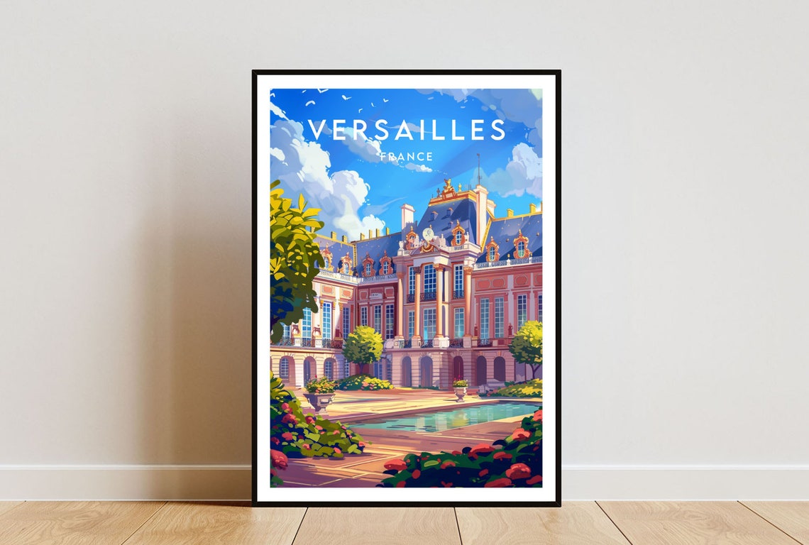 Versailles France Palace Gardens Grand Chateau Travel Poster