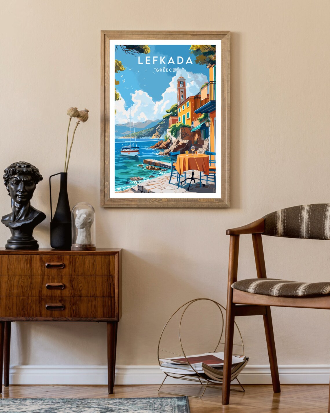 Lefkada Greece Travel Poster, Europe Wall Art - Image 2