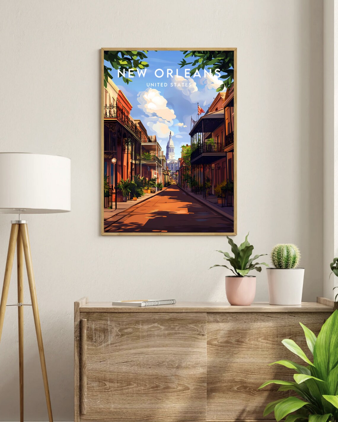 New Orleans Louisiana USA French Quarter Vintage Travel Poster - Image 3