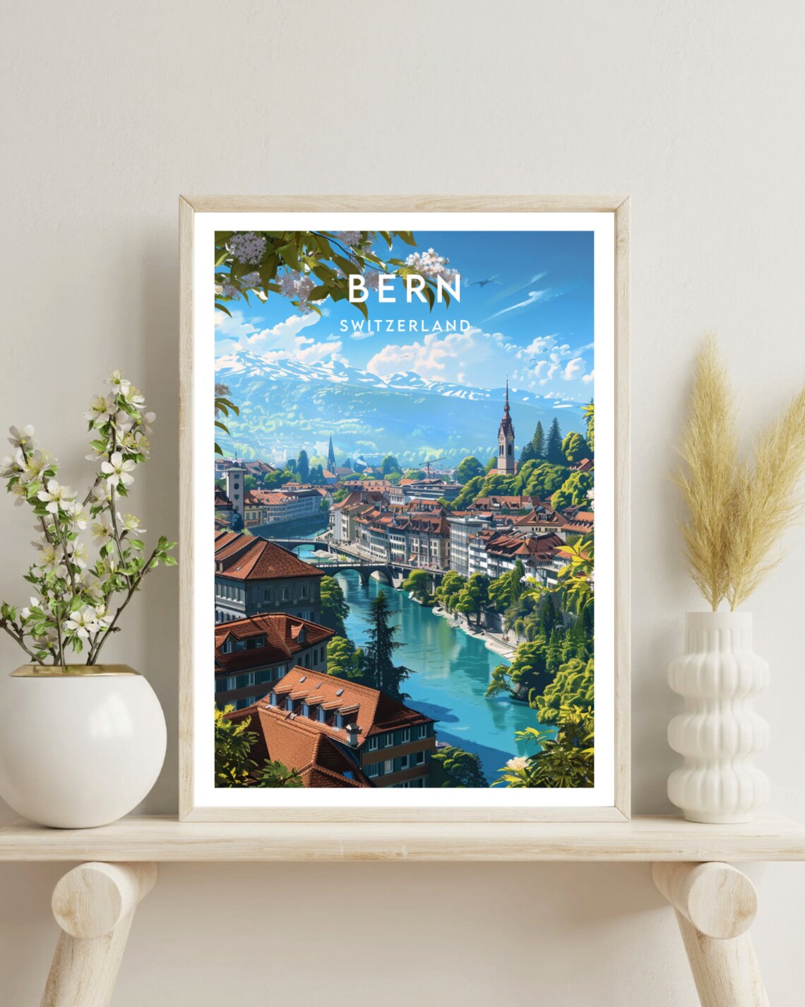 Bern Travel Poster, Switzerland Europe Wall Art Print - Image 4