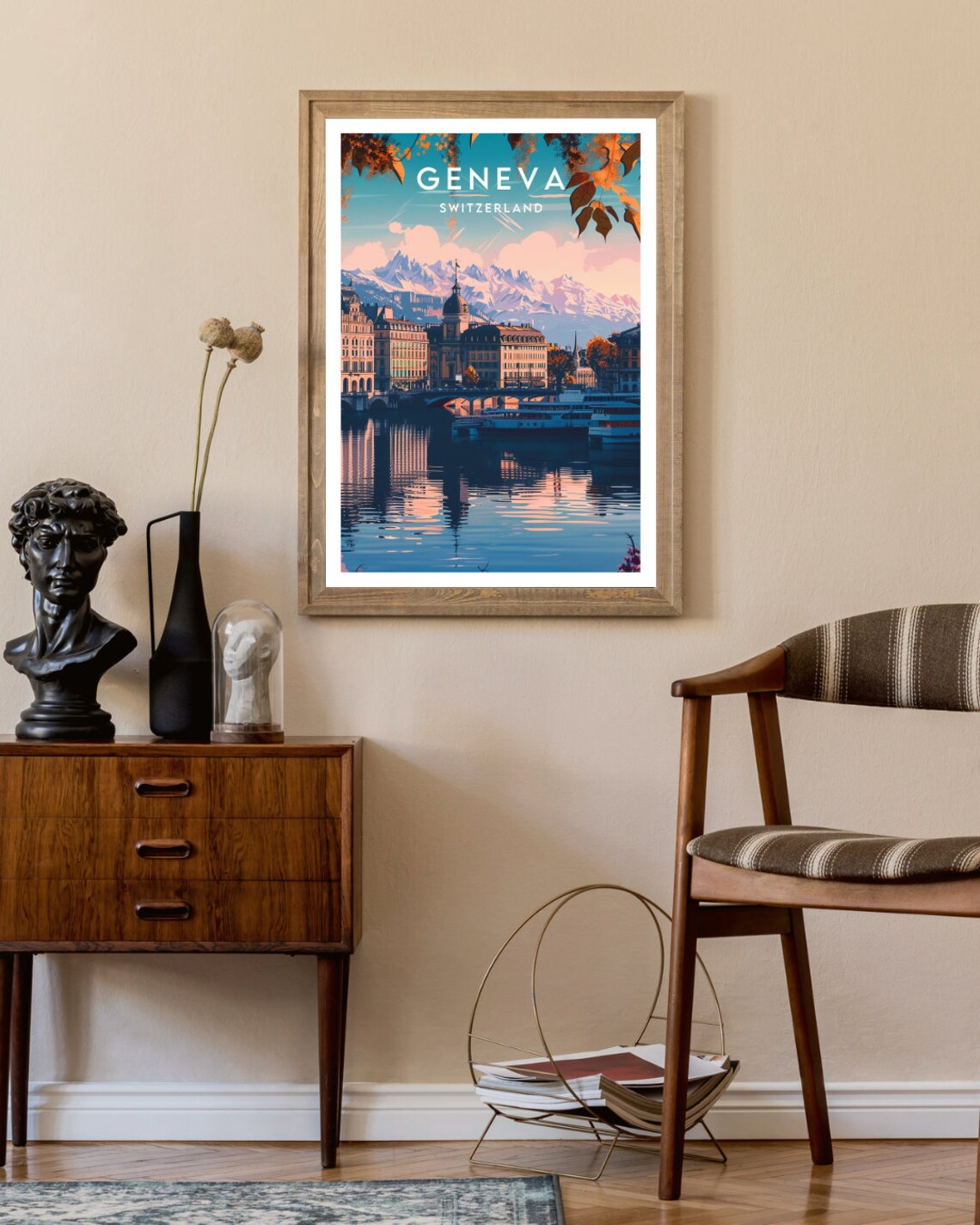 Geneva Travel Poster, Switzerland Europe Wall Art - Image 2