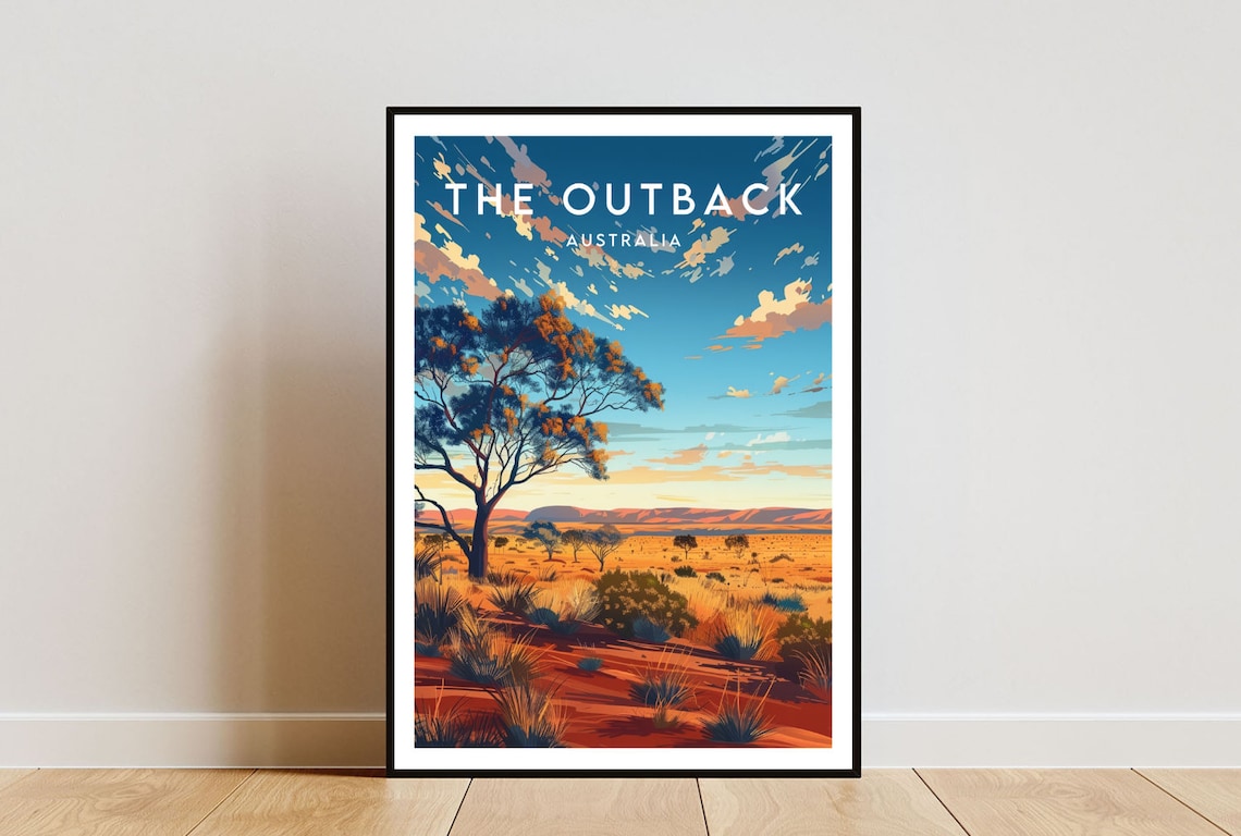 The Outback Travel Poster, Australia Landscape