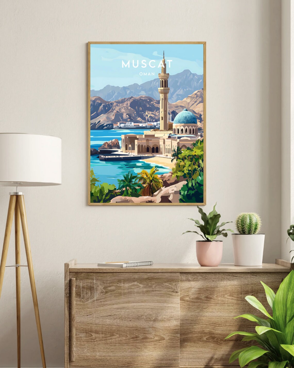 Muscat Travel Poster, Oman Middle East Wall Art - Image 3