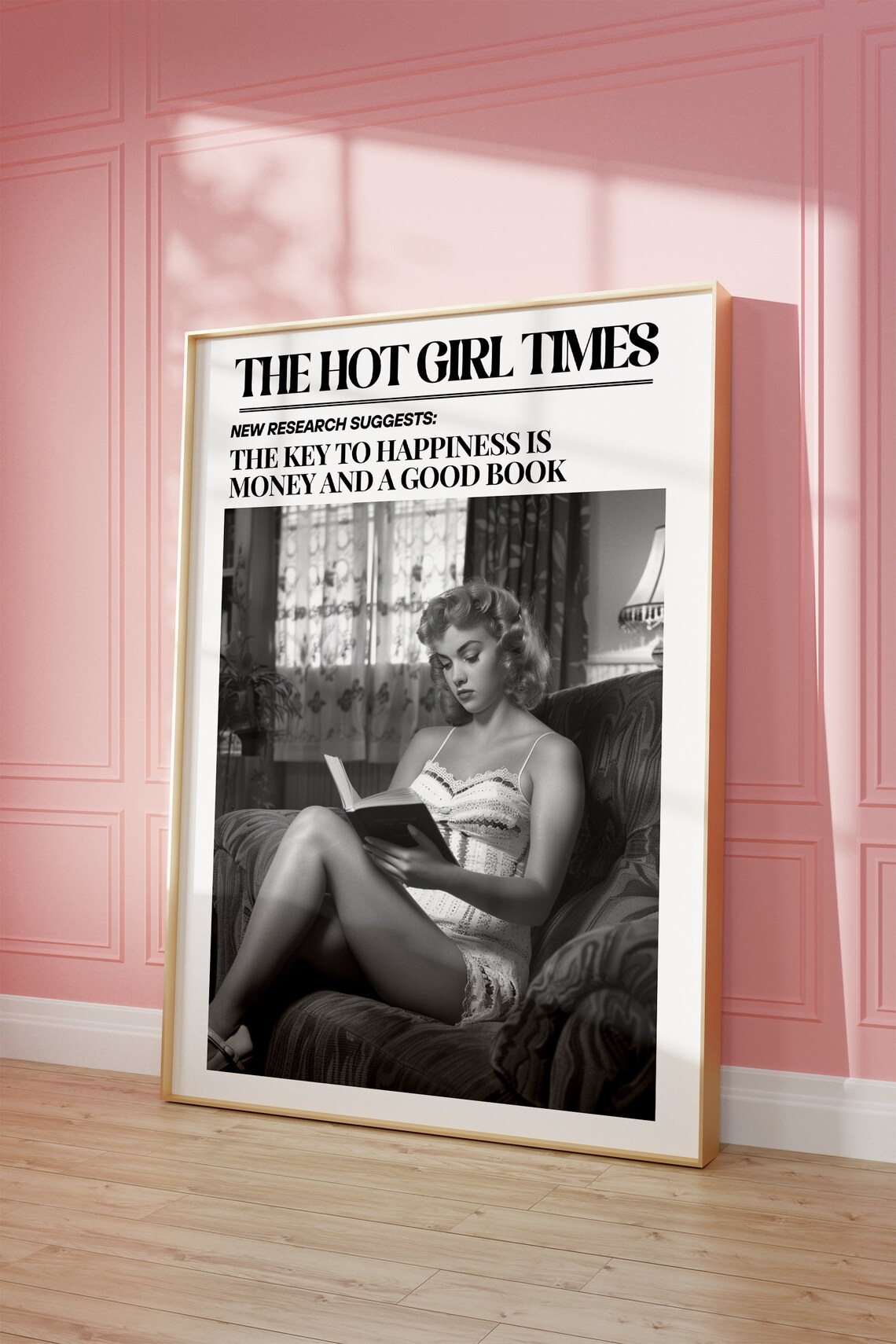 The Hot Girl Times Book Lover Money and a Good Book Newspaper Poster - Image 2