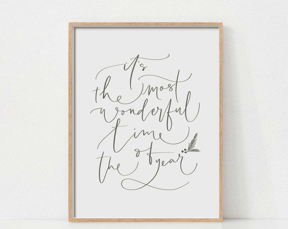 Christmas Sign Minimalist Holiday Quote Art Print