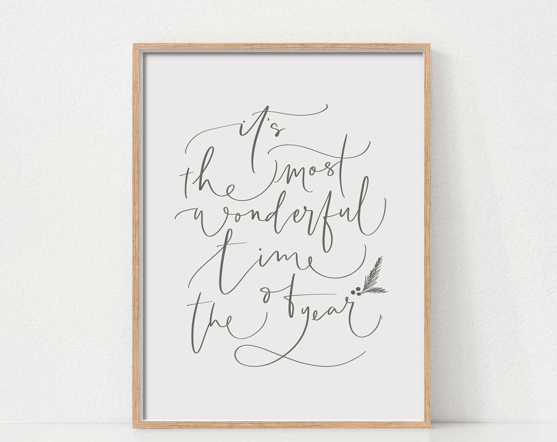 Christmas Sign Minimalist Holiday Quote Art Print